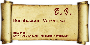 Bernhauser Veronika névjegykártya